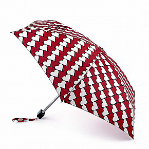 Lulu Guinness dámský skládací deštník Tiny 2 KISSING HEARTS L717