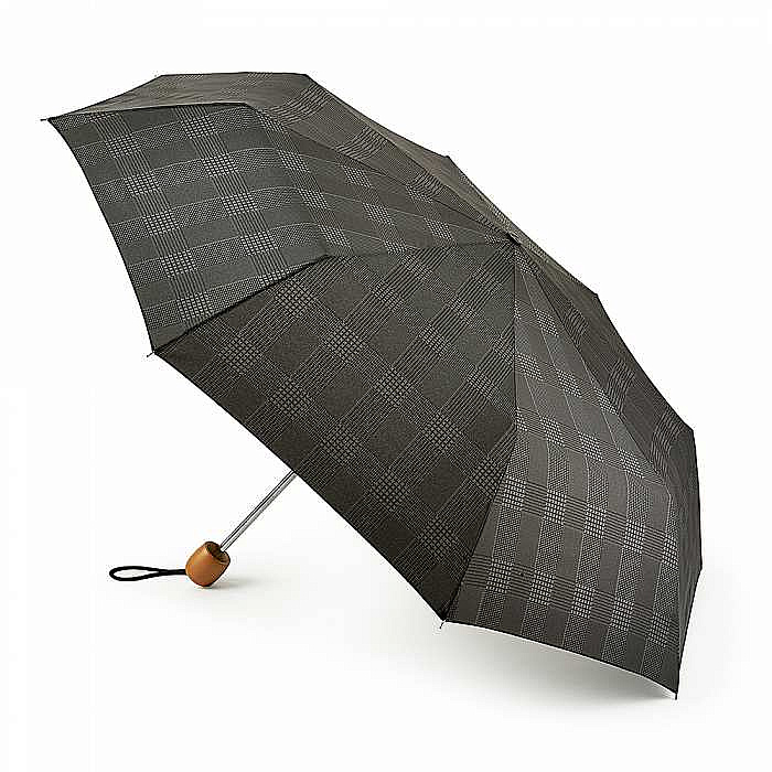 Fulton pánský skládací deštník Stowaway de Luxe2 SMOKE GREY CHECK L450