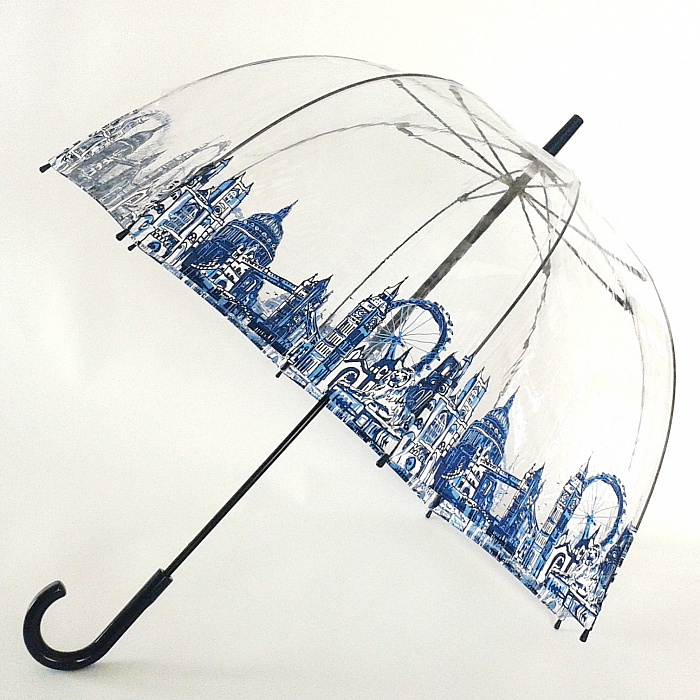 Fulton dámský průhledný holový deštník Birdcage 2  LONDON ICONS L042 