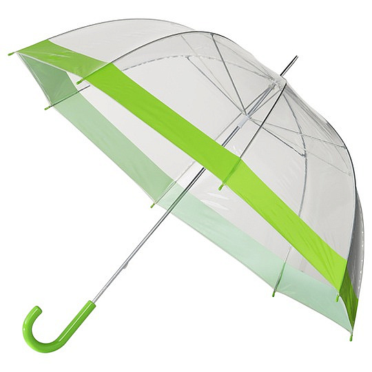 Dámský průhledný deštník LADY limetkový lem