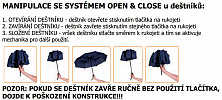 Fulton pánský skládací deštník Open&Close Superslim 1 BLACK L710