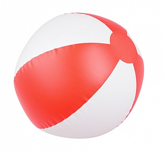Nafukovací plážový míč BÍLO - ČERVENÝ