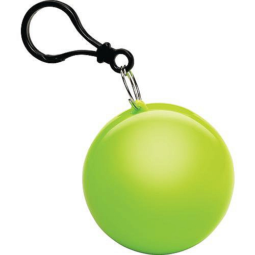 Pláštěnka v plastovém balónku na karabině zelená