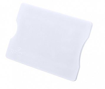 Plastový obal na kreditní karty s RFID ochranou, BÍLÝ