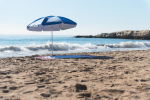 Plážový slunečník s UV ochranou IBIZA MAX červený + přenosná taška