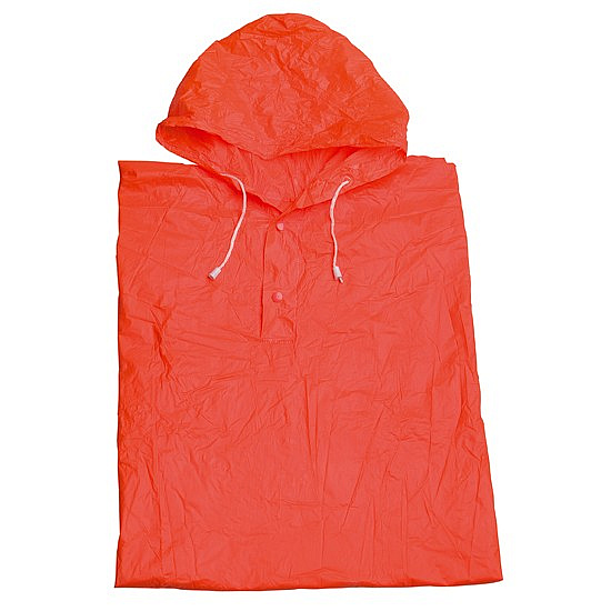 Poncho pláštěnka z pevného PVC oranžová