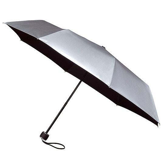 Skládací deštník FASHION stříbrno-černý