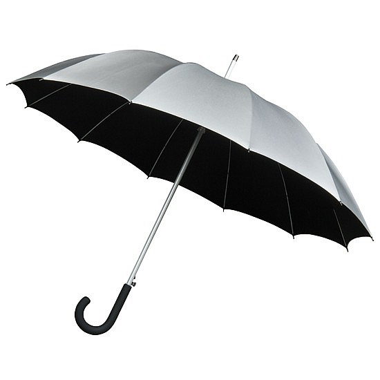 Pánský holový deštník CHAMBERLAIN černo-stříbrný